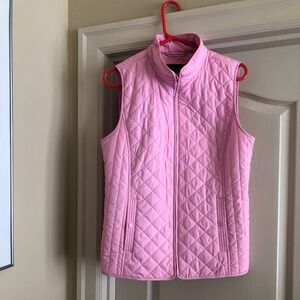 Talbots Lightweight Pink Vest Figure Flattering size Medium NEW